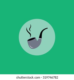 tobacco pipe theme vector art illustration