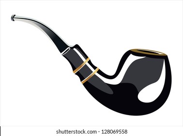 Tobacco pipe. Vector.