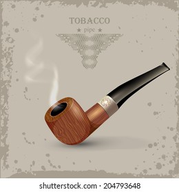 Tobacco pipe. Vector