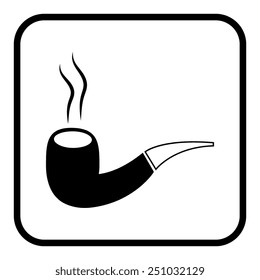 Tobacco pipe. Vector.