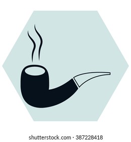 Tobacco pipe. Vector 