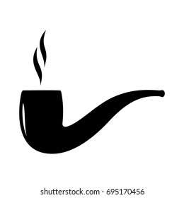 Tobacco pipe. Vector.