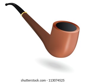 Tobacco pipe. Vector illustration