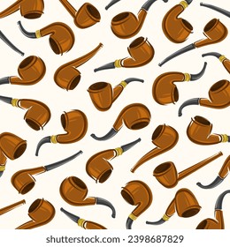 Tobacco pipes background, pattern set. Collection icon tobacco pipes. Vector