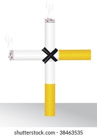 Tobacco smoking kills you slowly. Vector illustration