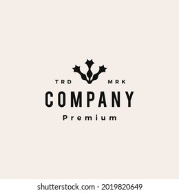 tobacco tree flower cigarette hipster vintage logo vector icon illustration
