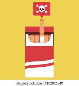 Tobacco vector. free space for text. cigarette cartoon vector. wallpaper. background. icon vector.