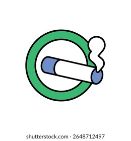 Tobacco-Free Zone Icon vector stock illustration
