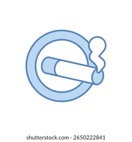 Tobacco-Free Zone Icon vector stock illustration