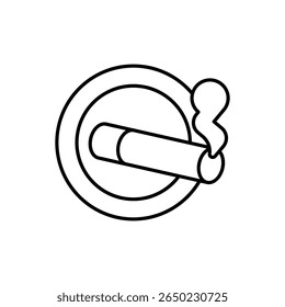 Tobacco-Free Zone Icon vector stock illustration