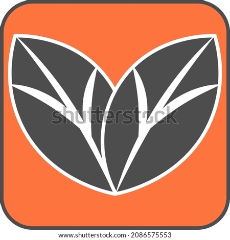 Tobaco leaf, illustration, vector, on a white background.