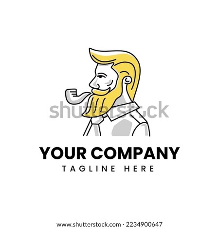tobaco shop illustration logo vector design