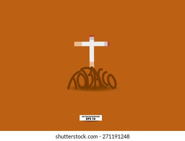 tobaco sign typography idea concept