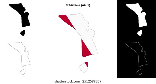 Conjunto de mapas de esquema de Tobishima (Aichi)