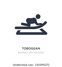 Toboggan Icon On White Background. Simple Element Illustration From Entertainment Concept. Toboggan Icon Symbol Design.