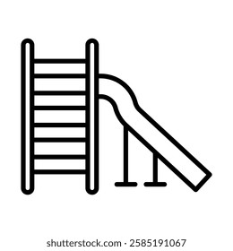 Toboggan Vector Line Icon Design