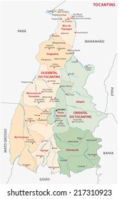 tocantins administrative map