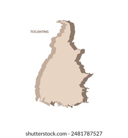In: Tocantins Map - World Map International Vektorgrafik Vorlage. Brasilianische Region Silhouette Vektorillustration
