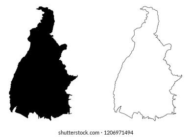 Tocantins (Region of Brazil, Federated state, Federative Republic of Brazil) map vector illustration, scribble sketch Tocantins map