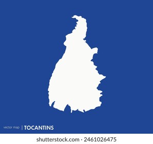 Tocantins state map. Federative unit of Brazil. Vector map for any needs.	