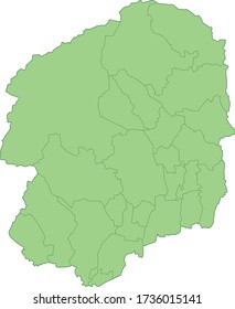 Mapa de Tochigi (se puede cambiar el color)