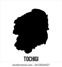 Tochigi map high quality map with borders of the prefectures