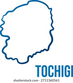 Mapa simplificado de la prefectura de Tochigi