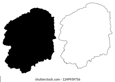 Tochigi Prefecture (Administrative divisions of Japan, Prefectures of Japan) map vector illustration, scribble sketch Tochigi map