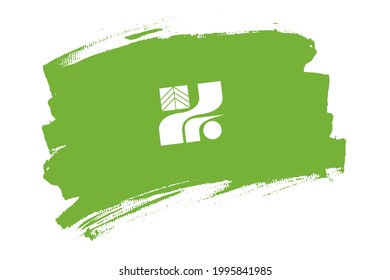 The Tochigi prefecture flag, Japan. Japanese  region banner brush concept. Horizontal vector Illustration isolated on white background.  