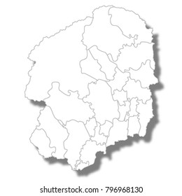 Tochigi Prefecture Map white icon