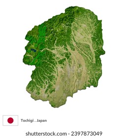 Tochigi,Prefecture of Japan Topographic Map (EPS)