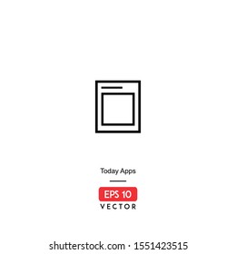 Today Apps Icon. Ecommerce Isolated On White Background. With Line Style. Sale Icon. EPS10 - Vector