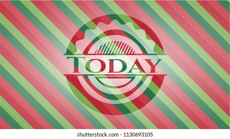 Today christmas style emblem.
