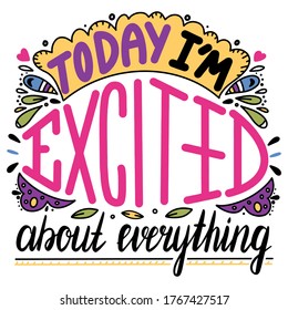 Today I'm excited about everything calligraphy vector lettering for a card.  Calligraphy lettering word graphic, vintage art for posters, and greeting cards design. Isolated on white background.