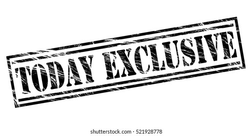 today exclusive vector black stamp on white background
