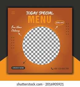 Today food menu social media post