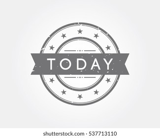 today. gray stamp sign