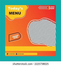 Today Menu Set Banner Social Media Advertising Business Online marketing Promotion Food Products Editable Vector files