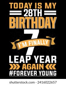 Today is my birthday it's finally 7 leap year again