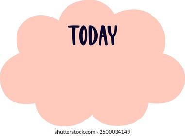 Today Notes Paper Cloud Sheet Vector Illustration