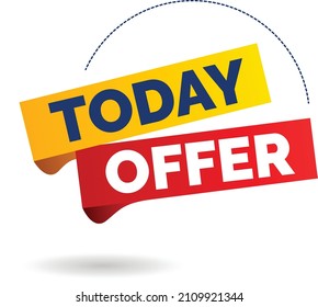 Today offer text written in speech bubble, Vector illustration.