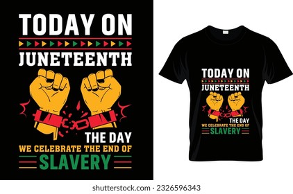  hoy, 14 de junio, el día en que celebramos el fin de la esclavitud diseño de camisetas del 19 de junio, diseño de camisetas del día de la independencia, diseño de camisetas del 4 de julio.