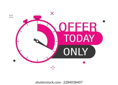 Today only business speach bubble with a watch