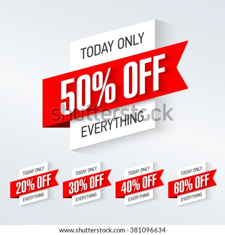 Today only, one day super sale banner. One day deal, special offer, big sale, clearance. Vector.