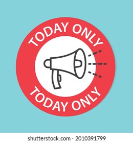 today only stamp- vector illustration