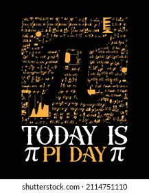 Today Is Pi Day Custom Vector T-Shirt Design