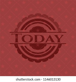 Today red emblem. Retro