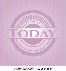 Today retro pink emblem