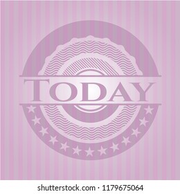 Today retro pink emblem