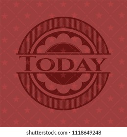 Today retro red emblem
